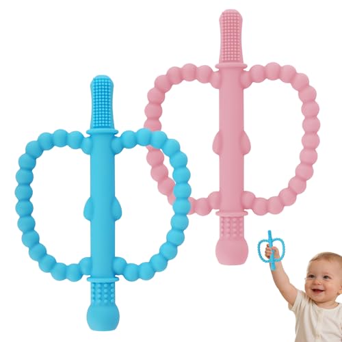 Fu Store Hollow Teether Tube 2 Pack Apple Shape Chew