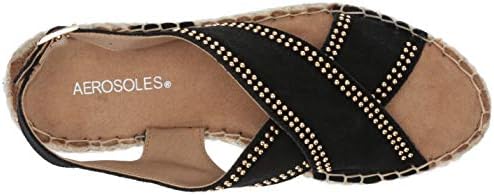 Aerosoles Women's Espresso Sandal, Black Suede, 5 M US | Image 4
