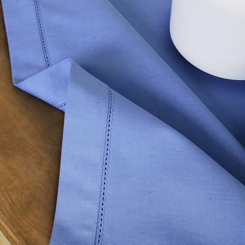 Solino Home Cotton Linen Napkins Dusty Blue Hemstitch, 20 x 20 in, Set of 4 by Solino Home - Used condition - Image 6