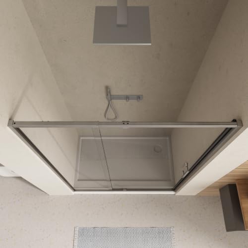 Image of Royal Guard 38-42 inch W x 71 inch H Pivot Swing Glass Shower Door,Brush Nickel