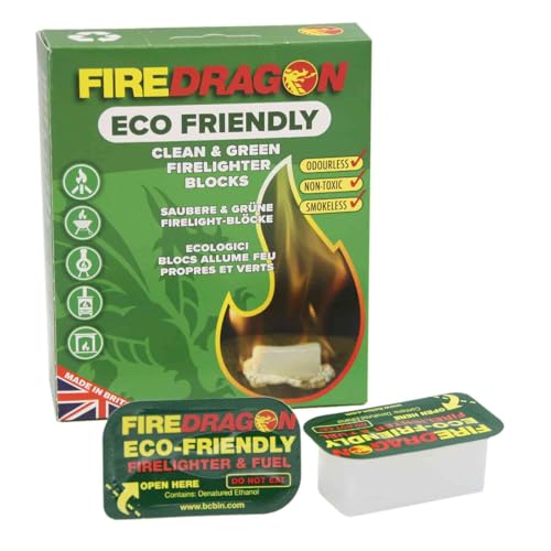 Brennstoff FIREDRAGON 6 x 27g Tablets 1 Packung mit 6 Tabs Feueranzünder für drinnen und draußen solide Blöcke Fire Dragon