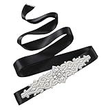 2. Taille : la ceinture de mariage en strass est une taille unique qui s'adapte à toutes les formes de mariée.