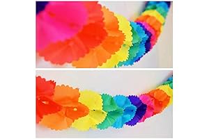 Rainbow Fiesta Paper Garland Decorations
