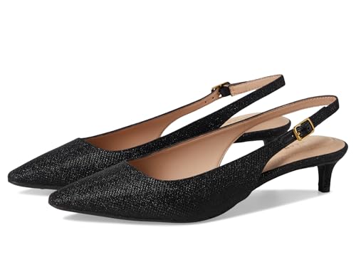 Cole Haan Cole Haan Women's Go-to Jocelyn Slingback Pumps, Black Glitter Mesh, 9-B US