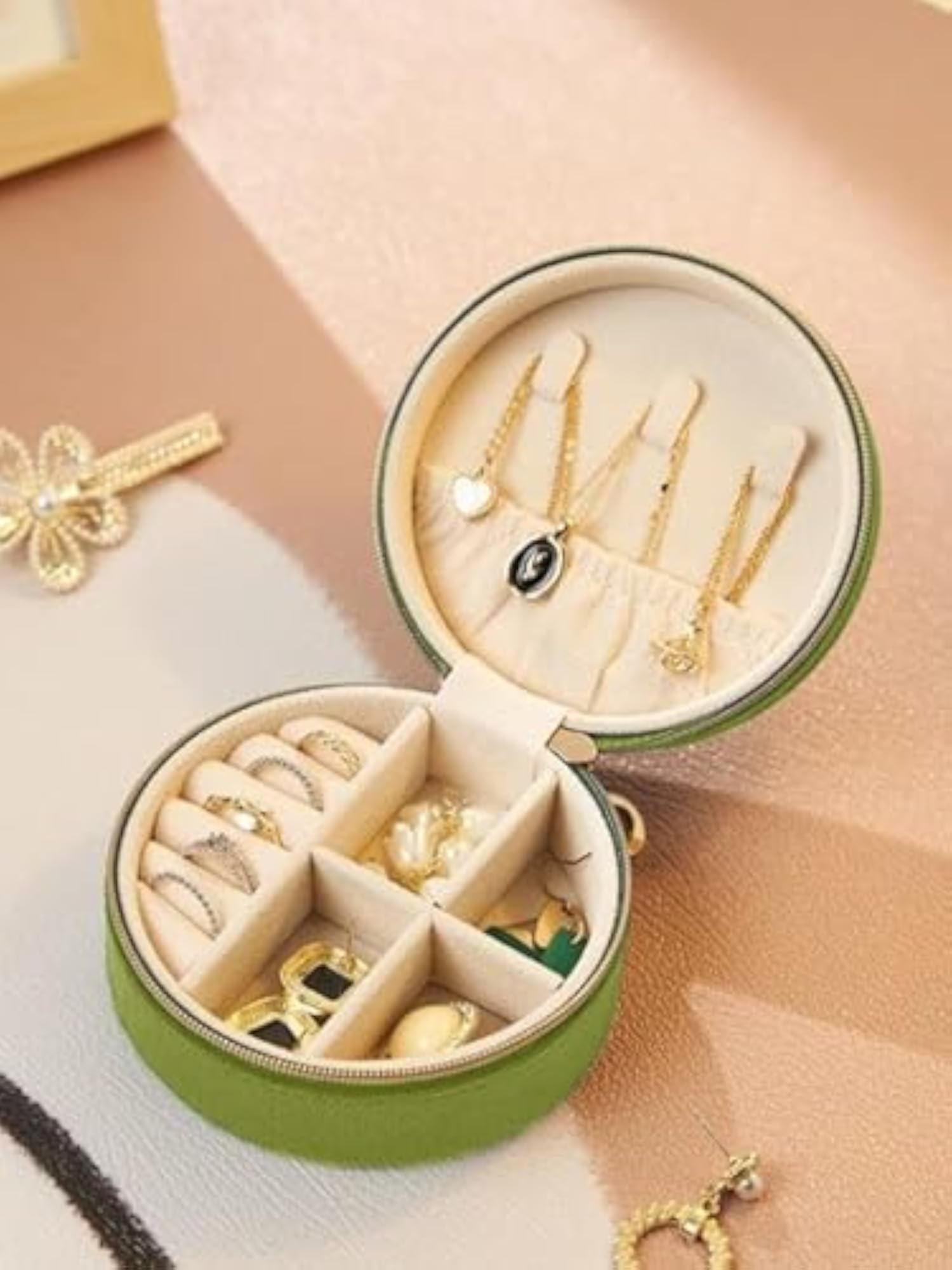 Women's Small PU Leather Jewellery Organiser Box