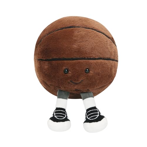 Augesak Plüsch Basketball,Basketball Kissen,weiche Flauschige Basketball Sitzkissen,Basketball Plüschtier Spielzeug,Basketball Geschenk Für Basketball Liebhaber und Jungen Mädchen