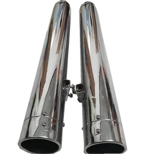 XUXRHMEAN Für Indian Dark Horse Chief Classic Roadmaster Leader 2016–2020 Motorradauspuff Motorrad Mittleres Rohr Auspuff(Chrom)