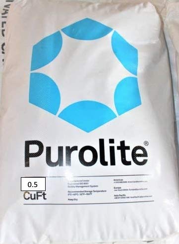 1/2 cubic foot Purolite C100E Resin C-100E Cationic Replacement for Water Softener 0.5 CuFt Bag Media