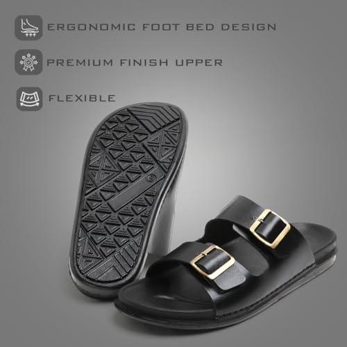 Image of DOCTOR HEALTH SUPER SOFT Men's Ultra Comfort Slippers | Trendy Cushioned Design with Breathable Mesh | Dual-Density PU Sole | Anti-Slip Grip & Adjustable Strap for Everyday Wear