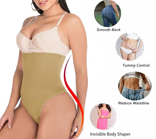 Image of Hioffer 328 Thong Shapewear Tummy Control For Women High Waist Body Shaper