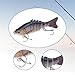 Menolana 5X Swimbaits Fishing Lures Realistic Lifelike Multi Jointed Hard Crankbaits for Catfish Perch Crappie Bass Fishing Equipment