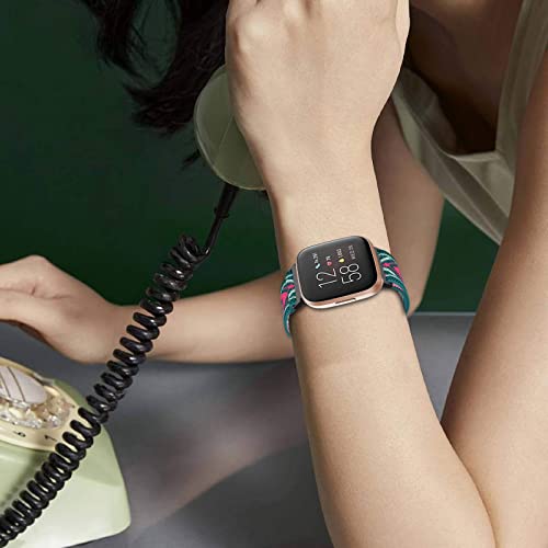 ESeekGo Pulseiras elásticas compatíveis com Fitbit Versa 2/pulseiras Fitbit Versa para mulheres e ho