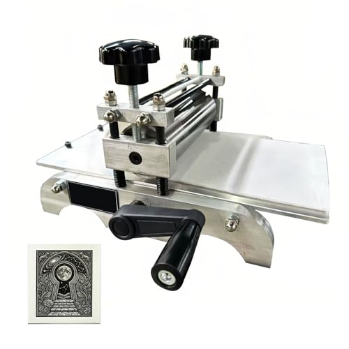 【Rullo di Precisione da 50mm per Stampe Perfette】Dotato di un rullo rinforzato da 5 cm di diametro, garantisce una distribuzione uniforme della pressione. Ottieni dettagli nitidi per linoleum, acquaforte e xilografia senza sbavature. Ideale per progetti professionali e creazioni DIY di alto livello.
