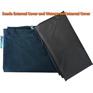   Dogbed4less-Do-It-Yourself-DIY-Pet-Bed-Pillow-Duvet-Suede-Cover-Waterproof-Internal-case-for-DogCat-at-Large-48X29-Espresso-Color-Covers-only