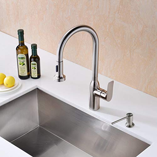 Gicasa Soap Dispenser For Kitchen Sink, Brass Pump Head, Built In Undermount Soap Dispenser, Brushed Nickel Liquid Lotion Kitchen Countertop Soap Dispenser With 11Oz Pp Bottle thumb #5
