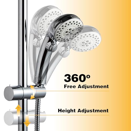 DmDoyy Handbrause Halterung, Duschkopfhalterung Für Duschstange, Geeignet Für Duschstangen Mit Außendurchmesser Von 18-25 Mm, Silber
