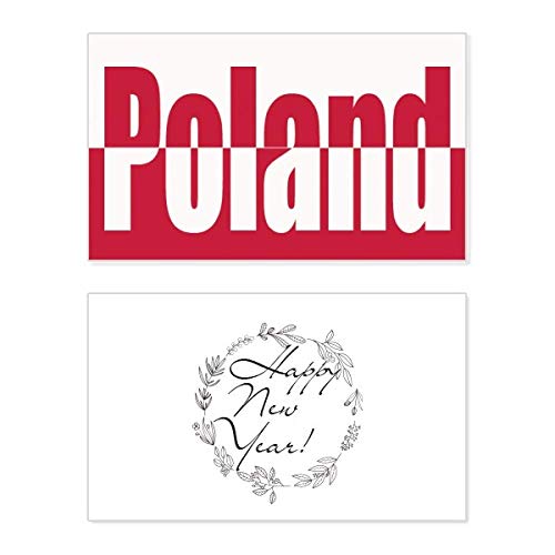 Tarjeta conmemorativa de Año Nuevo de Polonia para decorar el hogar en fiestas