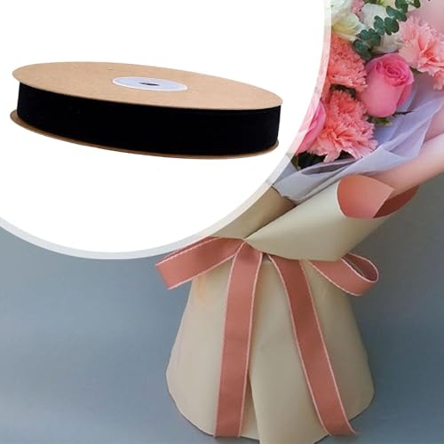 Colaxi Fita de veludo face única faça você mesmo fita decorativa fita de florista para costura convi