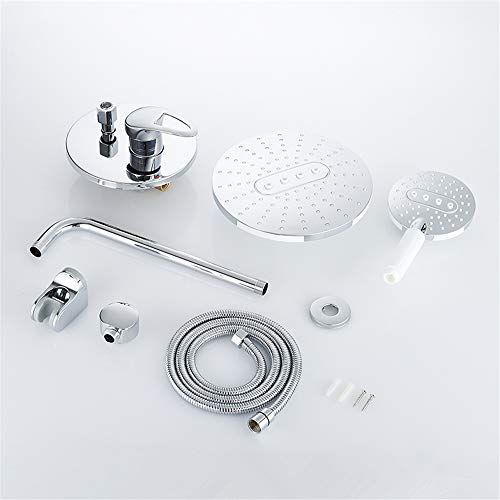 Robinet de douche de salle de bain murale à finition chromée durable LWX