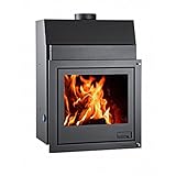 Wasserführender Kamineinsatz Aquaflam 17; Gesamtleistung: 17 kW; Wasserseitige Leistung: 14 kW; Beheizbares Volumen: 500 m³; Rauchrohranschluss: 180 mm;