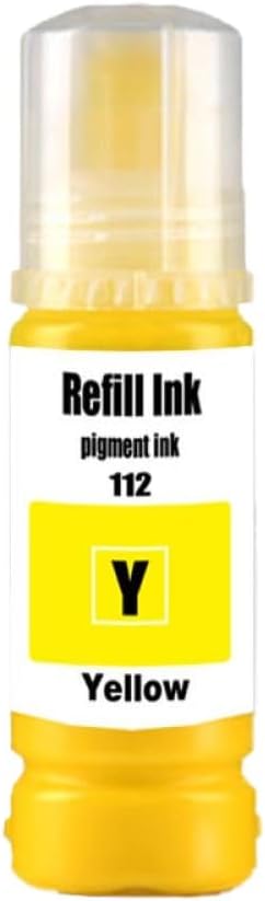 Pigment Ink Compatible with L6490 L6550 L6570 L6580 L11160 L15150 L15160 L15180 Refill 112 T112 C13T06C14A(1PC-C)