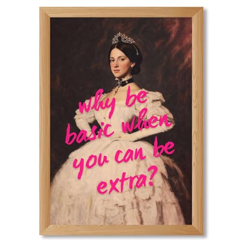 Framed Vintage Portrait of a Woman in a Ballgown with
