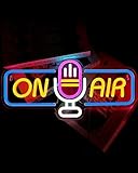 On Air Neon Sign, USB Powered LED Recording Light for Streaming Studio Gaming Room, On Air Sign for Podcasters Streamers Gamers, Cool Wall Decor for Bedroom Office Man Cave