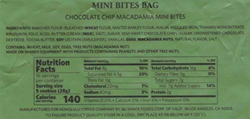 Honolulu Cookie Mini Bites Choc Chip Macadamia Shortbread Cookie, 16 Oz (4 Pack) image 5