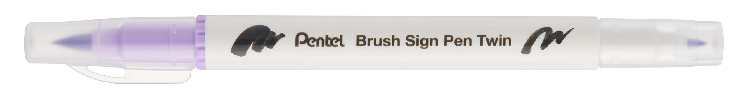 Pentel Brush Sign Pen Twin Tip Heliotrope - Pack of 10, 1 count (Pack of 10)