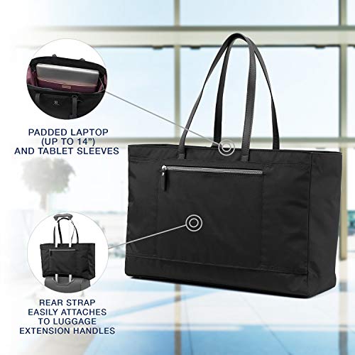 Travelpro Women's Maxlite 5-Laptop Carry-On Travel Tote Bag, Black, One Size