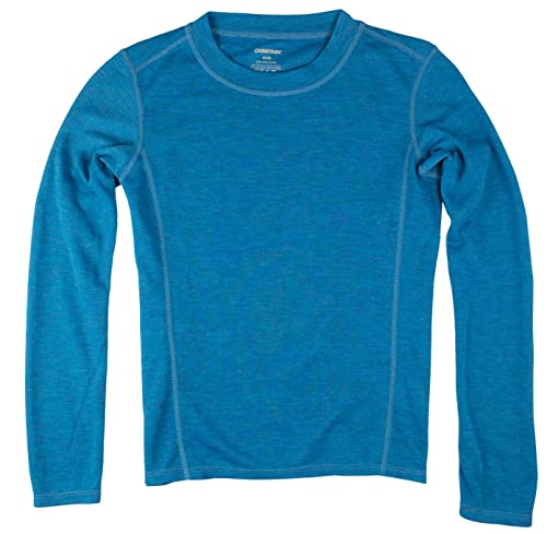 Polarmax Youth Double Layer Crewneck Midweight Relaxed Fit Base Layer - Ocean Heather, X-Small