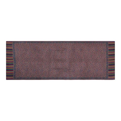 Image of EH Pashmina Stole, Reversible Jamawar weave in beautiful paisley & floral, very soft MODAL fabric, all season Stole, Scarf, Wrap.
