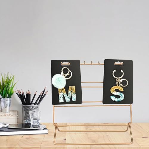 Image of Festiko Keychain Display Cards (Black A, Pack of 1000 Pcs, 4.7 inch*3.1 inch), Keyring Display Cards, Jewellery Display Cards