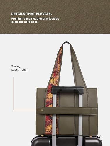 Image of ZOUK Kalki Office Bag for Women |Vegan Leather | Twin Gadget Compartments | Fits 13-Inch Laptop + iPad | Concealed Zipper Pocket