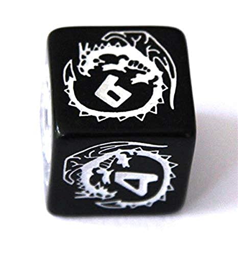 Q-Workshop Dragon Dice Black/White (7) Board Game #TOP3