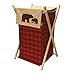 Trend Lab Northwoods Hamper Set, Red/Tan