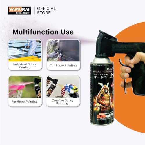 Image of Samurai Kurobushi SG360 Instant Aerosol Trigger Handle, Spray Can to Spray Gun Converter, Full Hand Grip, Reusable