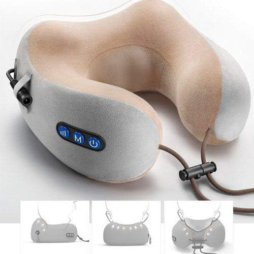 Braslu Almofada Massageadora de Pescoço Relaxante Infravermelha e Bateria USB