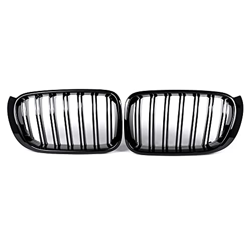 F25 Grille, Abs Front Replacement Kidney Grill For X3 Series F25 2015-2017 X4 Series F26 Gloss Black #TOP1