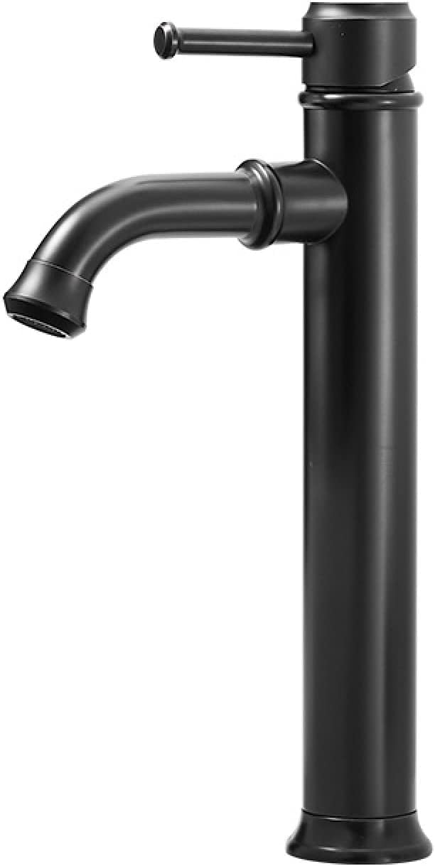 Mitigeur de salle de bain MESKEL grand robinet lavabo noir antique