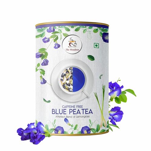 Image of The Meadows Butterfly Blue Pea Tea with Lemongrass Tea - 50g - 100 Cups | Caffeine-Free Herbal Blend with Floral Notes