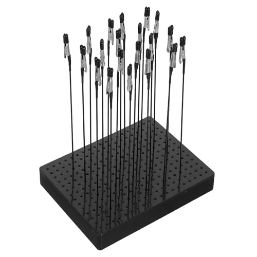 Kit de herramientas para pintar miniaturas con pinzas plásticas y soporte de sobremesa