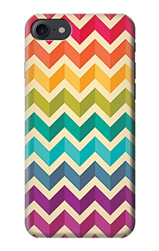 Coque iPhone SE 2020 motif zig zag arc-en-ciel pour iPhone 7 et 8