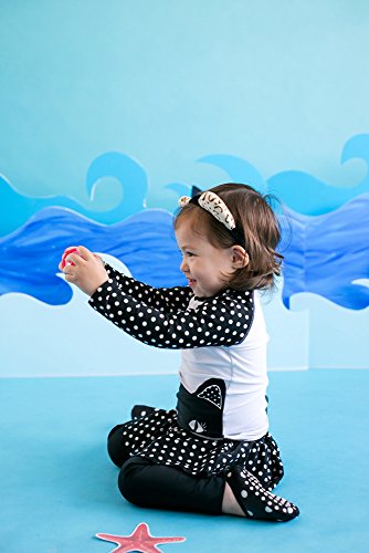 Image of VAENAIT BABY Girls Rash Guard Swimsuit UPF 50+ Long Sleeve Toddler Bathing Suit Ribbon Stawberry Floral Fruit for 2~8Years