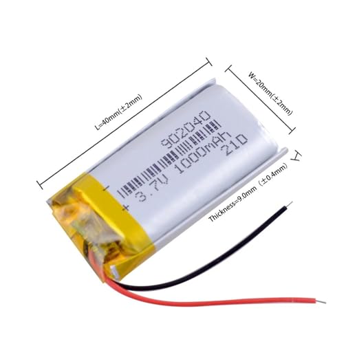 Batería 902040 de 3,7V y 1000 mAh con conector 1.5 3P para dispositivos electrónicos 4