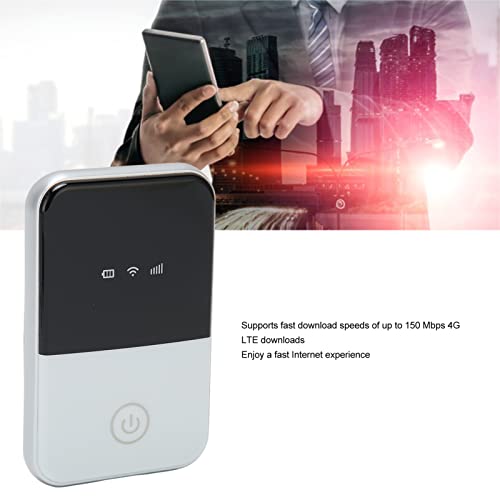 Image of Cryfokt Mobile WiFi Hotspot, 4G LTE WiFi Router with SIM Card Slot for 10 Users, Laptops, Phones, 150 Mbps Fast Download, 2100mAh Battery, 50M Range, Europe Bands B1 B3 B7 B8 B20 B40