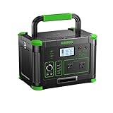 Portable Power Station 500W (Peak 1000W), 519Wh Solar Generator with 2x AC Outlets, 60W USB-C PD Fast Charging, 10-Port with Wireless Charger, Pure Sine Wave, Camping RV Travel Emergency Home Backup