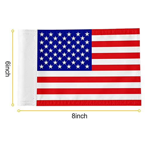 Standard Golf Flag Double Side American Golf Pin Flag Practic Putting Green Golf Flag For Backyard Garden Double-Sewn 600D Nylon Miniature Pin Flag Regulation Tube Flag 8"L x 6"H - Image 3