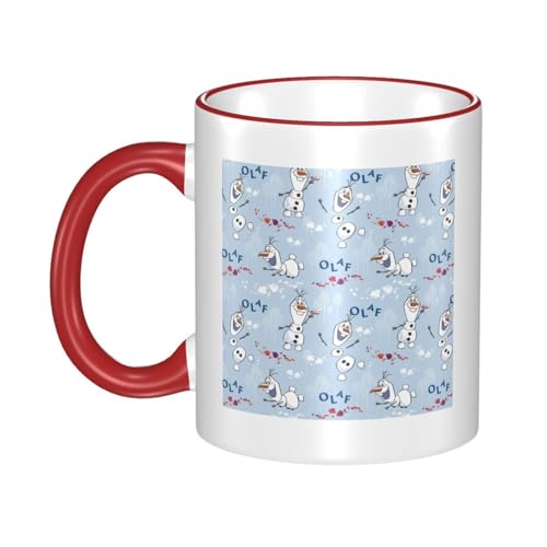 アナと雪の女王 マグカップ 保温・保冷 電子レンジ対応 コーヒーカップ 陶器 セラミック 耐高温 軽量 個性人気 誕生日プレゼント大容量 Red