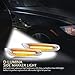 D-Lumina Chrome LED Side Marker Turn Signal Lights Assembly for BMW E90 E91 E92 E93 E46 E53 E60 E61 X3 E83 X1 E84 E81 E82 E87 E88 Side Marker Light, Clear Lens Amber Side Marker Lamp, Pack of 2